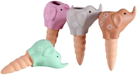 4Pcs Self Watering Spikes Elephant Terracotta Watering Stakes Devices Vacation Self Watering Stakes For Indoor Outdoor Watering Cones - Image 6