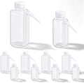 10 Pack 250ml+500ml Squeeze Wash Bottles PE Plastic Lab Wash Bottle with Down Spout Translucent Wide Mouth Lab Dispensing Bottles for Liquid Washing Tattoo Cleaning Plant Watering by Ferrochef