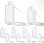 10 Pack 250ml+500ml Squeeze Wash Bottles PE Plastic Lab Wash Bottle with Down Spout Translucent Wide Mouth Lab Dispensing Bottles for Liquid Washing Tattoo Cleaning Plant Watering by Ferrochef