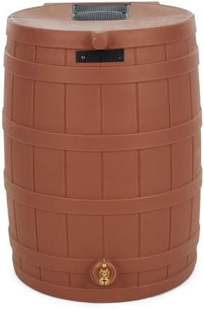 Good Ideas Rain Wizard Water Collection Barrel, 50 Gallon, Terra Cotta - Image 3