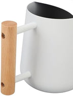 Indoor Watering Can with Long Spout, 16oz Metal Watering Can Plant Watering Can Mini Watering Can with Wood Handle for Indoor Plants, Bonsai Outdoor Garden Flower (White) - Image 7