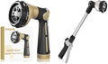 FANHAO Metal Hose Sprayer with 8 Spray Patterns+16 Inches Metal Watering Wand by FANHAO