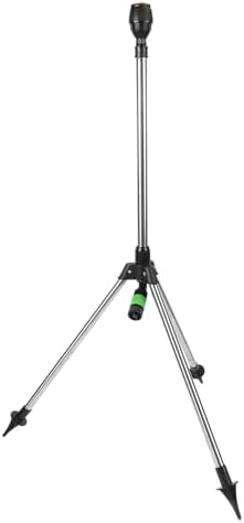 Tripod Sprinkler, Stainless Steel Rotating Sprinkler with 30 to 360 Degree Adjustable Spray, Liftable Tripod Lawn Stand for Garden Lawn Irrigation - Image 4