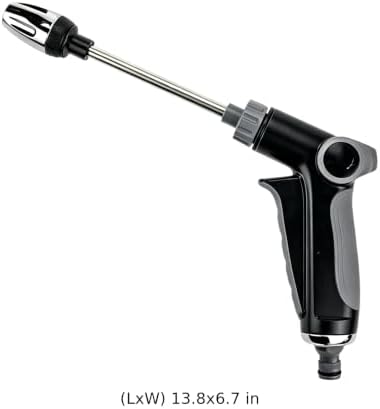 High Pressure Spray Gun Kit with Adjustable Nozzle, Foam Cannon, 3 Metal Connectors, Ergonomic Handle, ABS and Iron Body, 13.8 x 6.7 in, 35 x 17 cm, for Car Washing, Garden Cleaning - Image 2