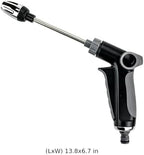 High Pressure Spray Gun Kit with Adjustable Nozzle, Foam Cannon, 3 Metal Connectors, Ergonomic Handle, ABS and Iron Body, 13.8 x 6.7 in, 35 x 17 cm, for Car Washing, Garden Cleaning - Image 2