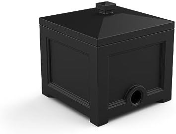 Mayne Fairfield Garden Hose Bin - Black - 17in L x 17in W x 18in H - Holds up to 100 ft. of standard garden hose (5858-B) by Mayne