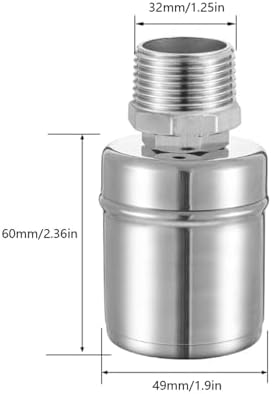 1/2 3/4 1Inch Ball Valve Automatic Water Level Control 304 Stainless Steel Auto Shut Off Float for Water Tank(1/2",Upper Water Inlet) - Image 7