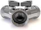 Zinc Die-Cast 3/4 Y Hose Connector with Dual Shut-Off Valves - Garden Hose Splitter for Easy Watering, Lawn Care & Car Washing- Simplify Outdoor Tasks with Hose Adapter for Effortless Water Management - Image 2