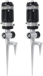RESTMO 2 Pack Gear Drive Sprinkler with Step Spike Base, Silver by Restmo