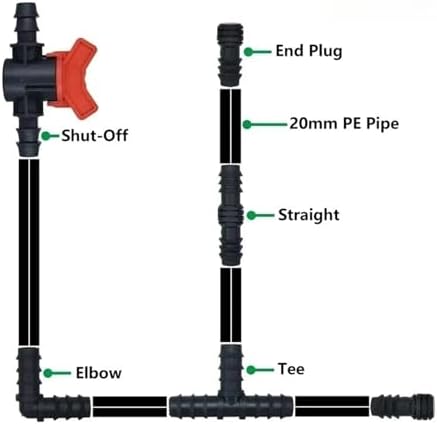 15mm 18mm 24mm PE Barb End Connectors Couplings Straight Tee Connector Micro Drip Irrigation Tube Repair Fitting Garden Watering(Straight,24MM_50 PIECES) - Image 4