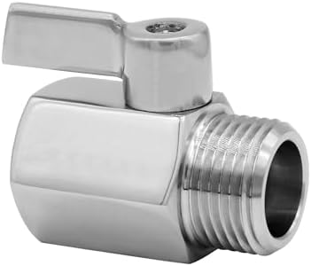 Stainless Steel Garden Hose Shut Off Valve 3/4" GHT Male x Female Thread Garden Hose Connector (pack of 2) - Image 6