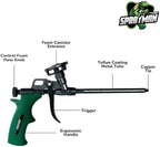 Sprayman Foam Dispensing Gun - (1 Pack) Precision Spray Foam for Insulation & Sealing, Teflon Coated Expanding Foam Gun for Contractors & DIY Projects, Dual Extension Tips Included - Image 4