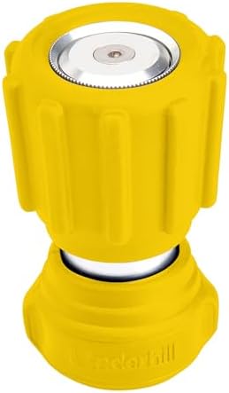 Underhill Magnum Stinger Fireman Style Garden Hose Nozzle NG400 – Heavy Duty Solid Brass Water Spray Nozzle, 11 GPM, 30–100 PSI, 3/4 Inch Thread Inlet, Jet Soak Fan Patterns, Professional Grade by Underhill