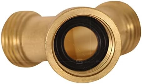 Supply Giant H64-565656-NL-10 Garden Hose Adapter,3/4" MH x 3/4" MH x 3/4" FH, Brass Lead-Free 10 Pack - Image 2