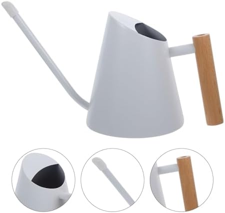 Stainless Steel Watering Pot with Wood Handle Large Capacity Long Spout Indoor Outdoor Plant Watering Can Wear-Resistant Kettle for Garden Flowers Succulents - Image 3