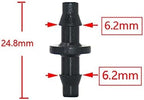 Utility Connector Adapter Hose Connector Adapter 1/8 1/4 inch Garden Irrigation Connector, Barbed Single and Double Elbow Drip Irrigation Arrow Connector, for 3/5 4 / 7Mm Hose/6Mm Thread - Image 3