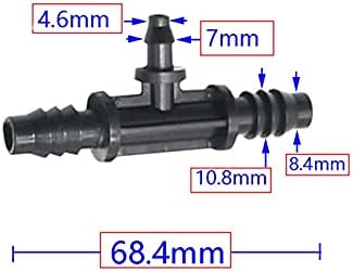 Hose Connector Adapter 100 8mm To 4mm Reducing Hose Connectors T-shaped Elbow Straight Elbow 3/8" 8/11 6mm 1/4" 4/7mm Irrigation Fittings (Color : 3I8 to 2way 1I4) - Image 5