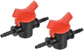 2/3/4Pcs Barbed Ball Valve 1/4" 16mm 19mm 25mm 19mmx16mm Barb Connector Shut Off Switch Plastic for Irrigation Drip Tube(Fit 4mm ID Tube 2Pcs) by Unknown