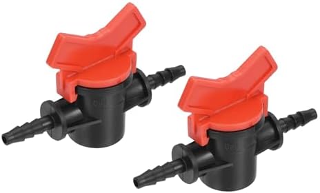 2/3/4Pcs Barbed Ball Valve 1/4" 16mm 19mm 25mm 19mmx16mm Barb Connector Shut Off Switch Plastic for Irrigation Drip Tube(16mm 4Pcs) by Unknown