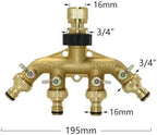 Hoses Connector Brass 3/4 Threaded 4-Way Garden Faucet Manifold Water Pipe 4-Way Manifold Female 3/4 Irrigation Valve 1 pc(G) - Image 2