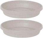 Bloem Terra Plastic Saucer Tray for 24" Terra Planter, Vanilla Bean, 2-Pack by Bloem