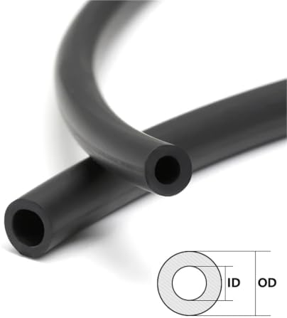 FKM Viton Rubber Hose Tube, ID 2-25mm Oil Fuel Resistant High Temperature Fluorine Pipe 1/2m(2M,ID 25mm x OD 31mm) - Image 5