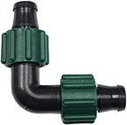 10-Pack USA MADE - PREMIUM Drip Tape Irrigation Tubing Elbow (5/8" or .625" - .645") Universal Perma-Loc Connector Barbed Locking Fitting - Fits All Brands 16mm Drip Tape AG Tubing by OneStopOutdoor