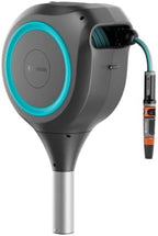 GARDENA Automatic Retractable Garden Hose Reel - 66 Feet - 360 Degree Swivel Outdoor Hose Reel with Metal Spike Base - Auto Retract - UV Resistant Housing - Easy Install No Tools Required - 18614 by Unknown
