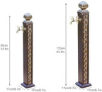 Outdoor Vertical Garden Water Column, Hose Stand with Faucet, Antique Decorative Fountain for Yard Hydrant, Irrigation and Washing (110cm x 17cm) - Image 2