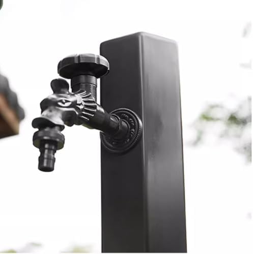 Stainless Steel Tall Outdoor Water Tap - Freestanding Vertical Hose Holder & Faucet for Garden, Patio, Farm - Rust & Freeze Proof Irrigation Post Fountain Spigot - Image 2
