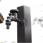 Stainless Steel Tall Outdoor Water Tap - Freestanding Vertical Hose Holder & Faucet for Garden, Patio, Farm - Rust & Freeze Proof Irrigation Post Fountain Spigot - Image 2