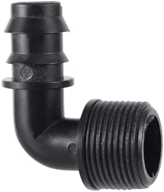 1/2" 3/4" Male Thread To DN16 DN20 Pipe Barb Elbow Connector Micro-Spray Drip Irrigation System Accessories(3I4 M-Thread To DN20,50Pcs) by Unknown