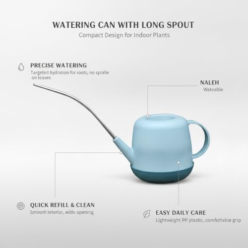 Long Spout Watering Can for Indoor Plants, Durable PP Plastic Pot Waterer with Precision Flow Control for Hanging Baskets and Dense Foliage - Image 5