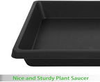 4 Pack Square Plant Saucer 18 Inch, Extra-Deep Large Saucers for Potted Plants, Plastic Plant Trays for Indoors No Holes, Plant Water Catcher Tray, Flower Pot Drip Trays Plant Plate - Image 3