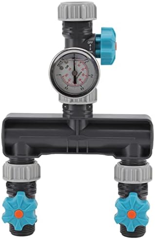 2 Way Water Pressure Regulator with Gauge, Adjustable Irrigation Valve Splitter for Garden Hose, Patio, Farm - Image 7