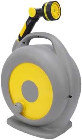 Pssopp Retractable Garden Hose Reel, 10-Pattern Nozzle, 15m EVA - Image 5