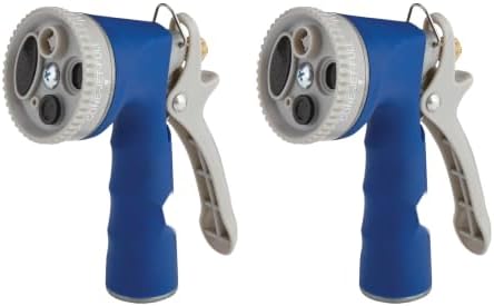 Teal Turtle Metal 5-Pattern Nozzle With Rubber Comfort Grip, 2-Pack by Teal+Turtle