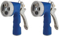 Teal Turtle Metal 5-Pattern Nozzle With Rubber Comfort Grip, 2-Pack by Teal+Turtle