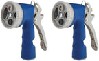 Teal Turtle Metal 5-Pattern Nozzle With Rubber Comfort Grip, 2-Pack by Teal+Turtle