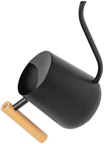 Watering Can and Long Spout Stainless Steel with Wooden Handle 1000ml by VANZACK