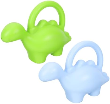DOITOOL 2pcs Dinosaur Watering Can Set for Indoor Gardening, Small Thickened Large Capacity Plastic Plant Watering Kettle in Green and Blue for Home Flower Care by DOITOOL