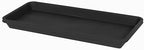 VUWEZ 2 Pack of Plastic Plant Tray Saucer Rectangular 30 inch, Plant Trays Saucers for Indoors Outdoor, Plant Water Drip Tray for Flower Pot Planter, Windowsill Plant Tray (8 X 30'', Black) by VUWEZ