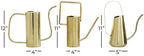 Deco 79 Metal Watering Can Indoor Outdoor Planter Small Planter Pot, Set of 3 Planters 12", 12", 11"H, Gold - Image 3