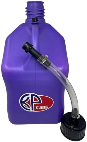5.5 Gallon Square Utility Jug 1 Pack with 15" Clear Dispensing Hose Kit & Dual-Purpose Cap | BPA-Free Heavy-Duty Multi-Use Container for Water Storage, Automotive Fluids & Outdoor Applications by KOOLPRODUCTS