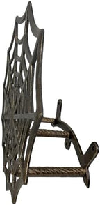 Zeckos Garden Hose Holder Spider Web 14 Inch Cast Iron Bronze - Image 3
