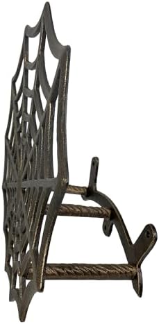 Zeckos Garden Hose Holder Spider Web 14 Inch Cast Iron Bronze - Image 3