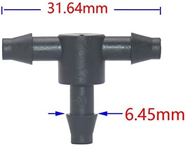 3/5 4/7 Hose Connectors Tee Cross Barb Coupling Watering Fitting For Hose Drip Irrigation System Joints 50Pcs (Color : 4I7 MM-01) - Image 2