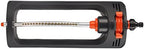 Oscillating Sprinkler, Turbo Lawn Sprinkler Large Area Adjustable Sprinkler with 19 Hole Nozzles for Garden Yard Spray, Black - Image 2