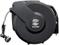 Retractable Garden Hose Reel, 5/8 in x 100ft, Heavy-Duty Aluminum Mount, Auto Rewind, Slow Retract, 180° Swivel, Any Length Lock, 10-Pattern Nozzle by BreezeReel