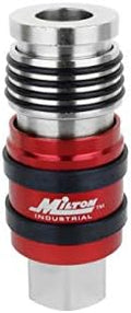 Milton 2 In ONE Universal Safety Exhaust Coupler – 1/2" FNPT x 1/2" Body Flow, Safely Bleeds Excess Air and Disengages Fittings by Milton